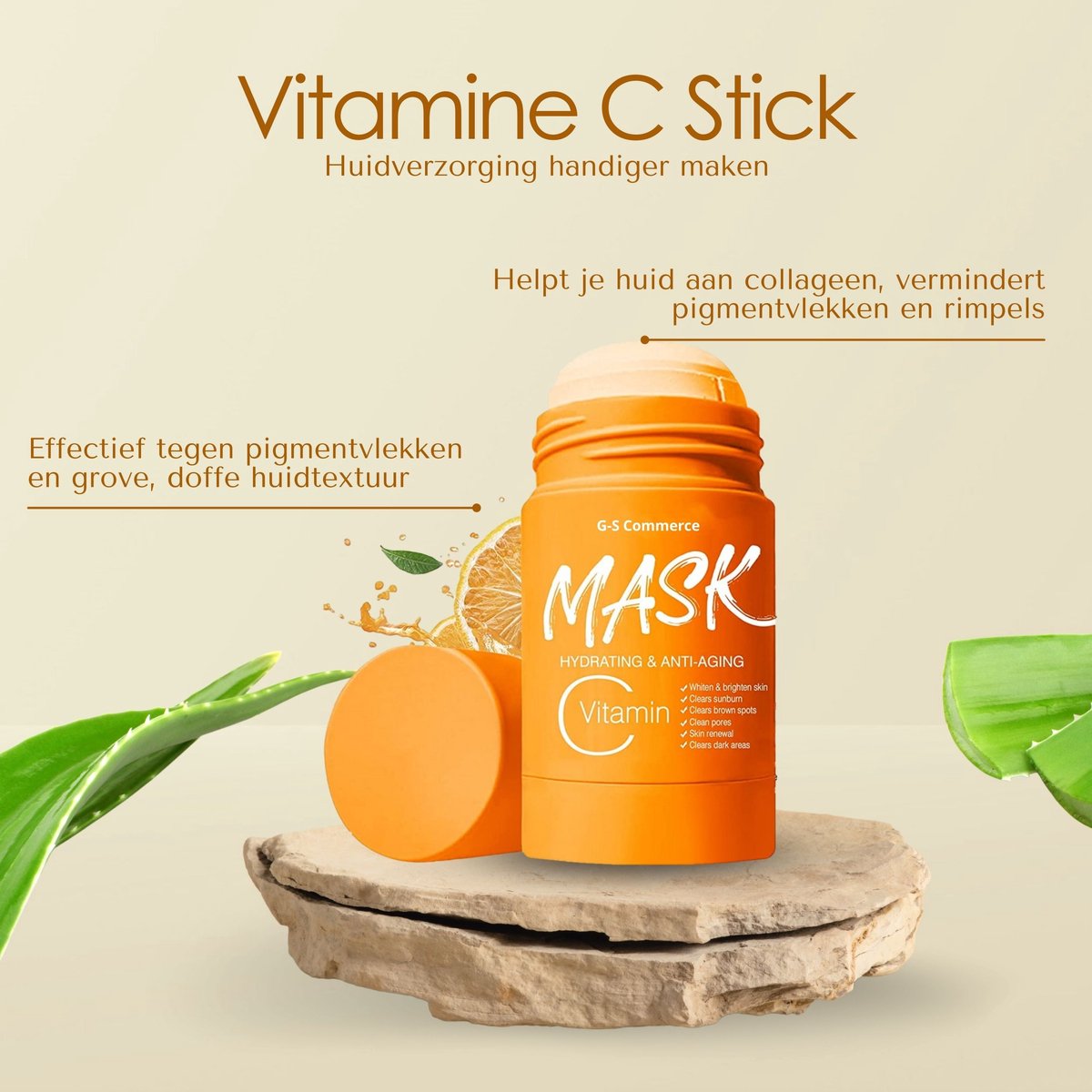Mask Stick | Vitamine C | Bekend van de Green Mask Stick |Gezichtsmasker |  Klei masker... | bol.com