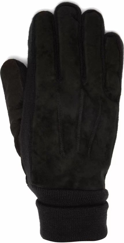 Heren Handschoenen Suède look - Warm Gevoerde Handschoenen - Zwarte  Handschoenen met... | bol.com