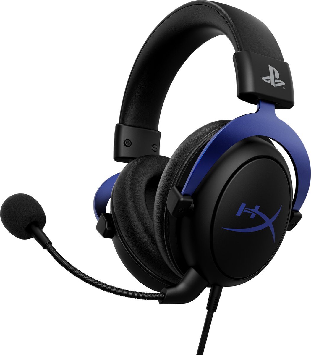 HP HyperX Cloud Gaming Headset - Bedraad - Hoofdband - PS5 - Zwart, Blauw