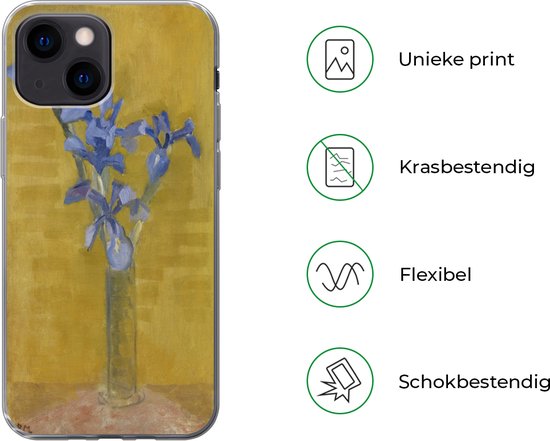 Coque iPhone 13 mini - Iris - Piet Mondrian - Old masters - Siliconen