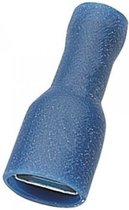 Vlakke kabelschoen (v) - 6,6mm / blauw - geïsoleerd (100 stuks)