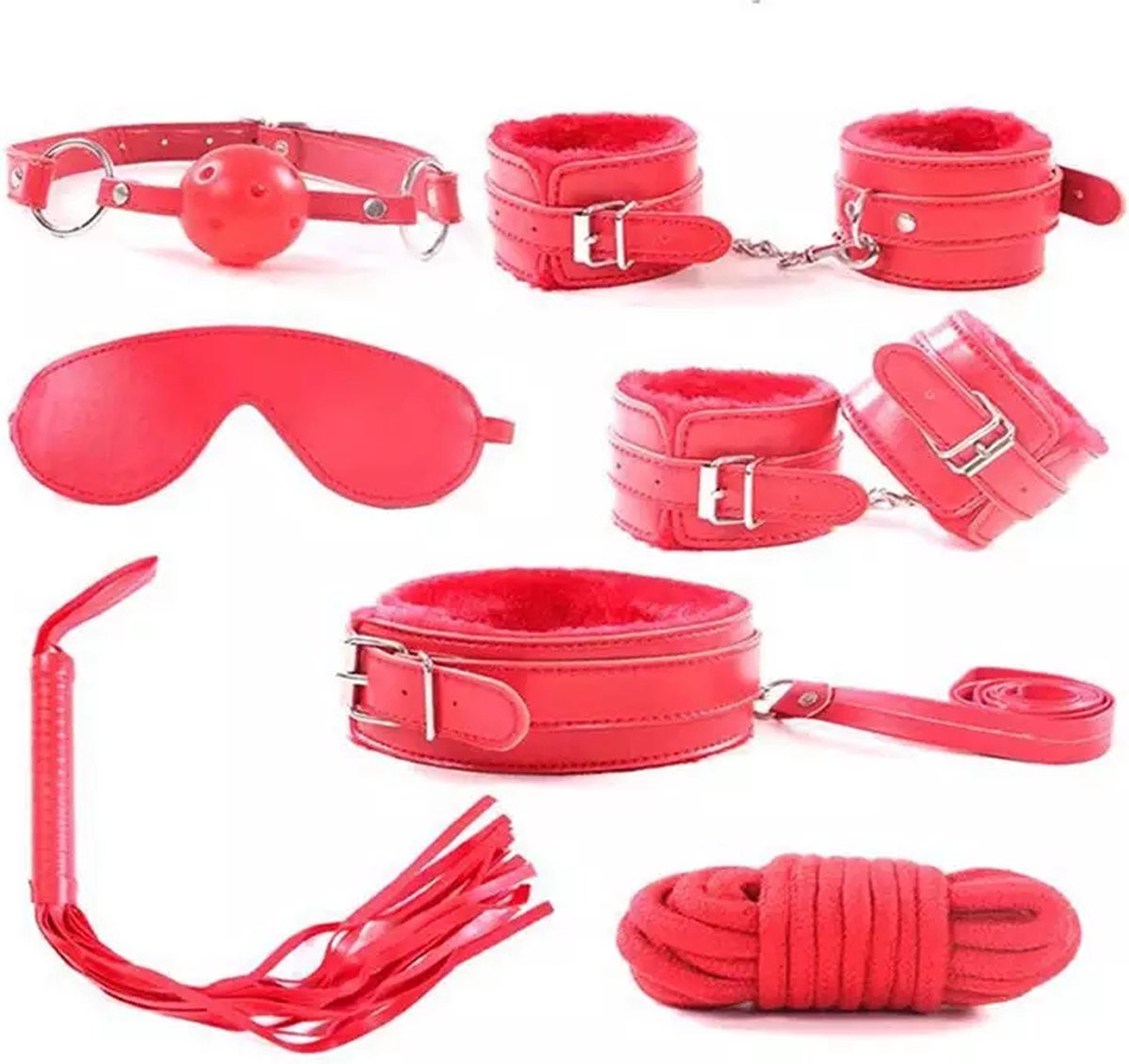 Goedkoopste Erodit® bondage set -rood- verstelbare riemen - bondage- SM -seks speeltje - BDSM - beginners- koppels - erotisch spel - diepe penetratie- Sex spel - Erotiek- Seks speeltjes koppels - Mannen - Vrouwen