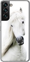 Geschikt voor Samsung Galaxy S22 hoesje - Paarden - Boerderijdieren - Manen - Siliconen Telefoonhoesje