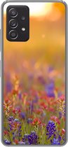 Geschikt voor Samsung Galaxy A53 5G hoesje - Bloemen - Goud - Zon - Siliconen Telefoonhoesje
