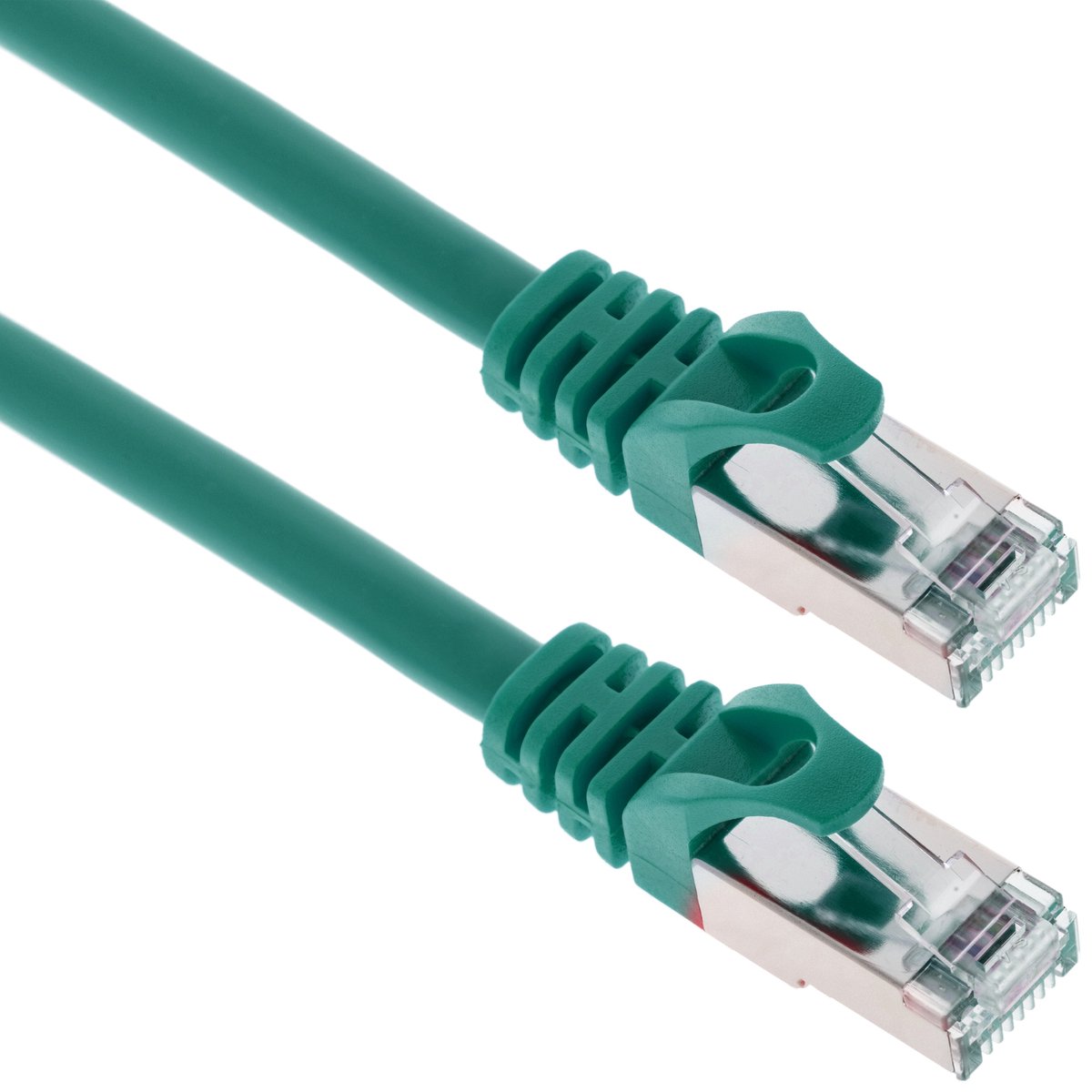 BeMatik - Ethernet netwerkkabel LAN STP RJ45 Cat.6a groen 50cm