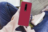 Geschikt voor OnePlus 7 Pro hoesje - Rood - Effen kleur - Siliconen Telefoonhoesje