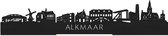 Standing Skyline Alkmaar Zwart hout - 40 cm - Woon decoratie om neer te zetten en om op te hangen - Meer steden beschikbaar - Cadeau voor hem - Cadeau voor haar - Jubileum - Verjaardag - Housewarming - Aandenken aan stad - WoodWideCities