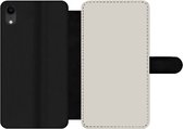 Bookcase Geschikt voor iPhone XR telefoonhoesje - Grijs - Licht - Herfst - Met vakjes - Wallet case met magneetsluiting