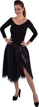 Magic By Freddy's - Jaren 20 Danseressen Kostuum - Rumba Cuba Dans Rok Zwart Vrouw - Zwart - Small / Medium - Halloween - Verkleedkleding
