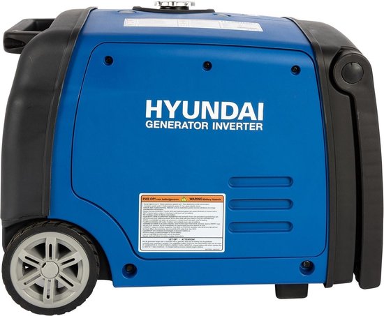 HYUNDAI inverter generator 3200W - Benzinemotor - Schoon, fluisterstil en betrouwbaar - Geschikt voor gevoelige elektronische apparatuur - makkelijk verrijdbaar - Hyundai