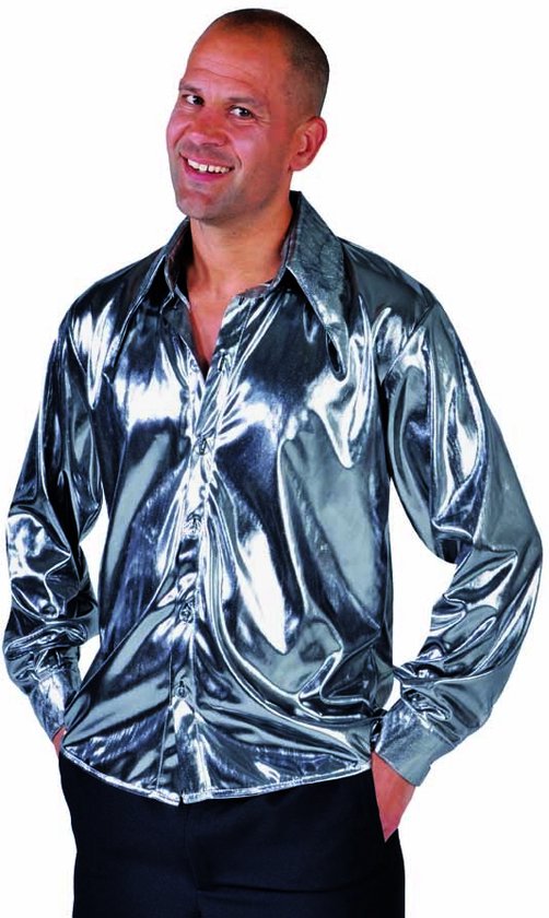 Jaren 80 & 90 Kostuum | Zilveren Glitter Folie Man | XXL | Carnaval kostuum | bol.com