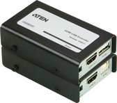 Aten VE803 Audio / Video Extender Émetteur et récepteur AV Noir, Gris