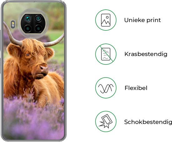 Coque Xiaomi Mi 10T Lite 5G - Highlander écossais - Marron - Buissons - Coque de téléphone en Siliconen