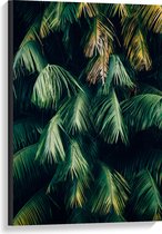 WallClassics - Canvas  - Hangende Groene Bladeren - 60x90 cm Foto op Canvas Schilderij (Wanddecoratie op Canvas)