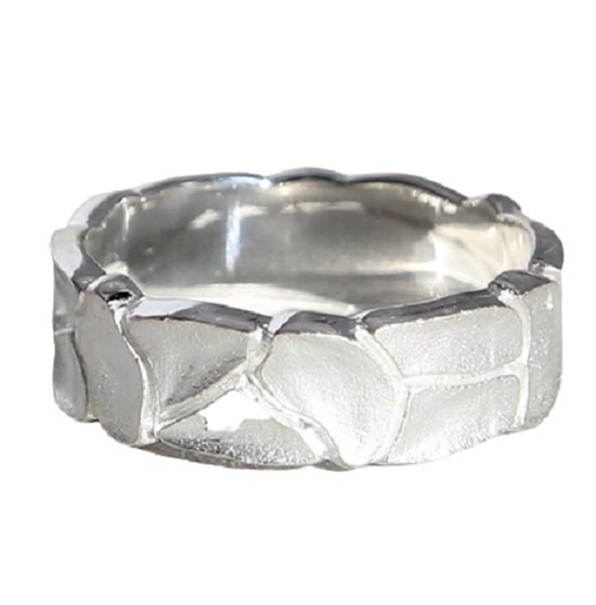Schitterende Zilveren Ring Schors 17.75 mm. (maat 56)