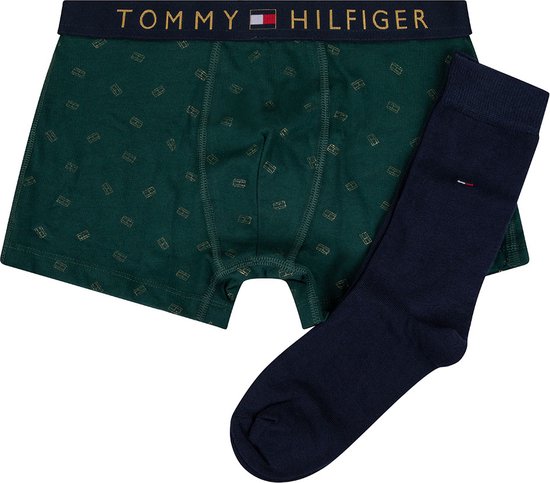 Tommy Hilfiger Trunk + Sock Set Boxershorts Heren - Donkergroen - Maat L
