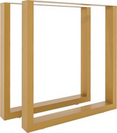 CLP Velden 2x Tafelpoten - Metaal - Vierkant - goud 70 cm