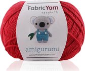 The Fabric Yarn - Amigurumi Garen - Baby Breigaren - 100% Katoen - 1 Stuk - Rood - Slim Cotton Garen - 200 Meter
