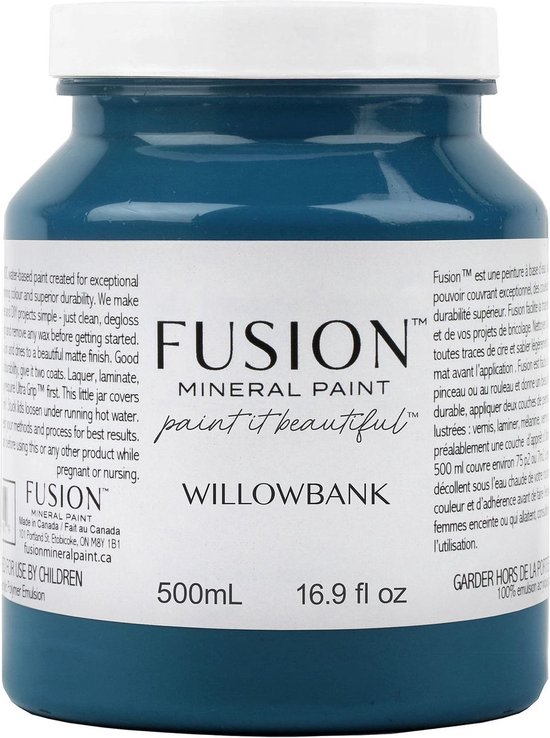 Fusion mineral paint - meubel verf - verf - blauw - willowbank - 500 ml