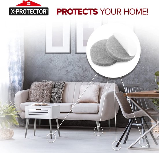 ANCLLO 96Pcs Beige Vilt Pads Floor Protector Stoel Vilten Pads voor