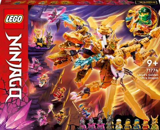 Taiko buik Odysseus Toeschouwer LEGO NINJAGO Lloyds Gouden Ultra Draak - 71774 | bol.com