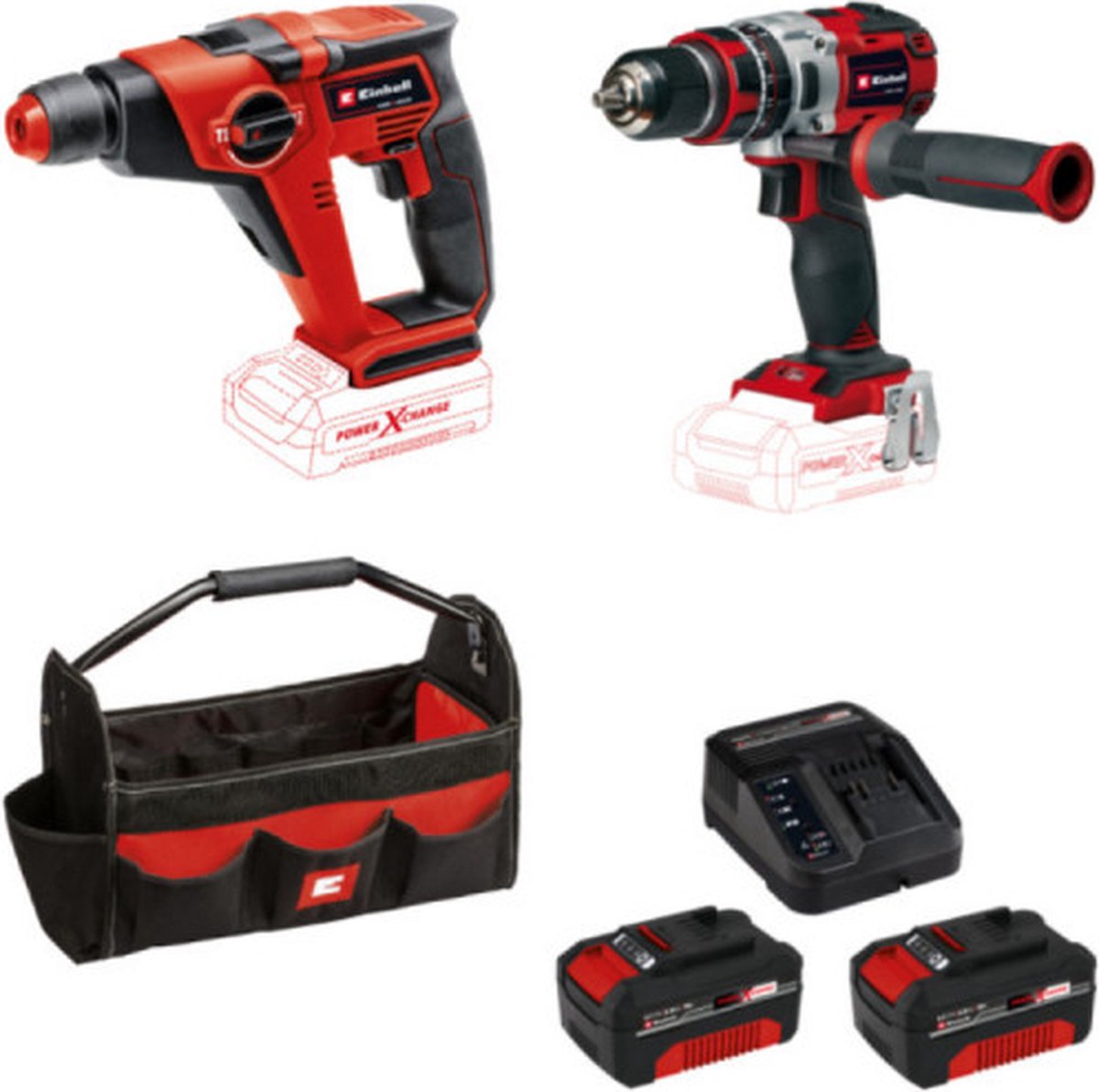 Set EINHELL 18V Power X-Change - Perceuse à percussion - Perceuse