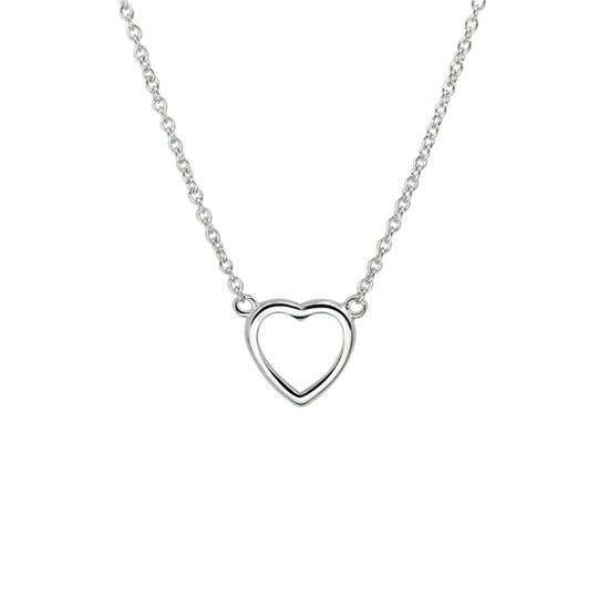 Zilveren collier hart 1,3 mm 36 + 4 cm