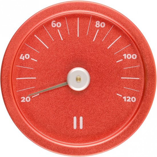 Rento Sauna Thermometer Aluminium rond rood
