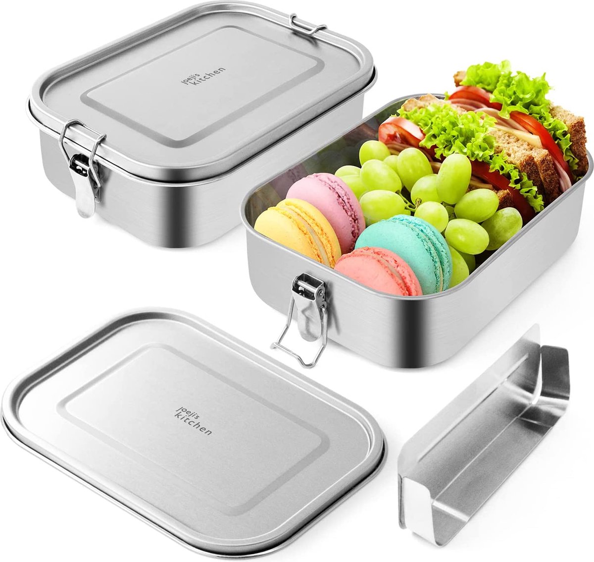 Joejis Metal Bento lunch box enfants et adultes 1.2L Boîte à bento