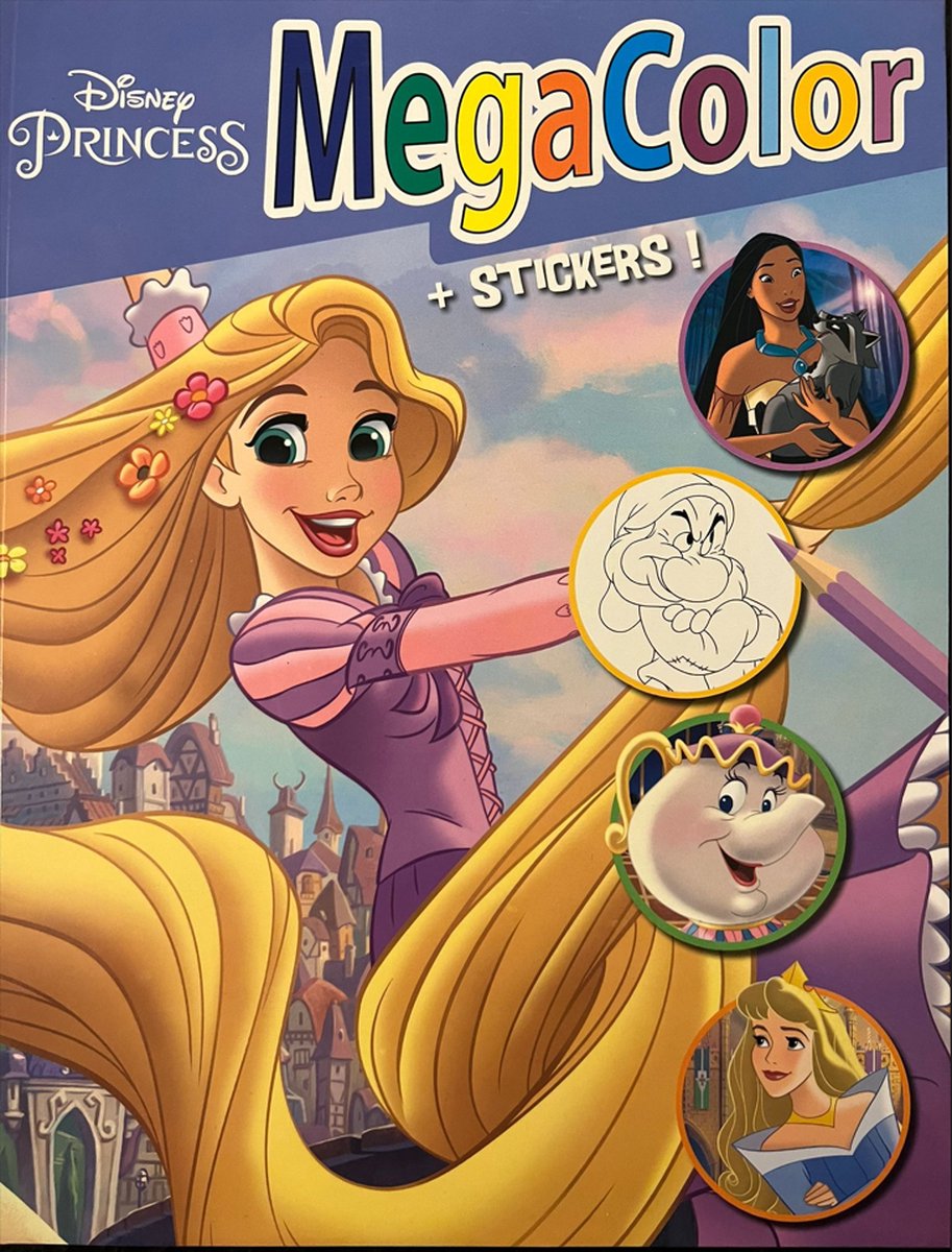 Livre de coloriage avec autocollants Disney