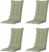 Madison - Coussin de jardin - Universel - Dossier bas - 4 pcs. - Panama Sage - 105x50cm - Vert - Coussins de chaise de Coussins de chaise de jardin - Chaise standard