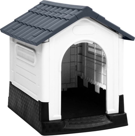 vidaXL Reismand 55x36x35 cm polypropeen grijs en zwart