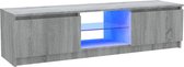 vidaXL - Tv-meubel - met - LED-verlichting - 120x30x36 - cm - grijs - sonoma - eiken
