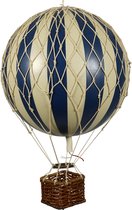 Authentic Models - Luchtballon Travels Light - Luchtballon decoratie - Kinderkamer decoratie - Navy - Ø 18cm