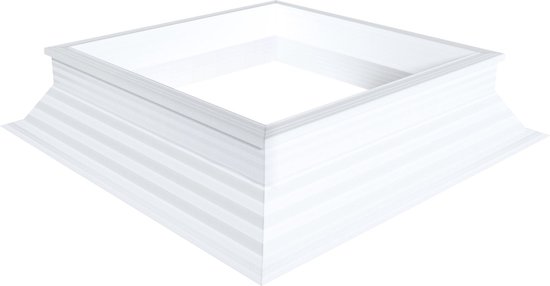 Costière PVC inclinée 30/20 avec 1 grille d'aération 0800 x 1400 mm Attention ! Ouverture du toit = 20 cm de plus que la taille de la lumière du jour