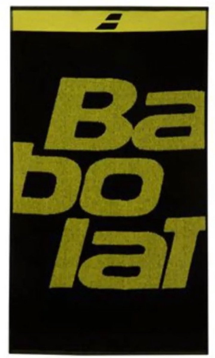 Babolat sport handdoek - zwart/geel - 100x50cm