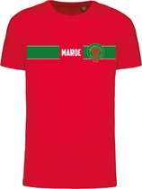 T-shirt Thuis Marokko | Rood Marokko Shirt | WK 2022 Voetbal | Morocco Supporter | Rood | maat 5XL