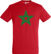 T-shirt Etoile Maroc Groot | Chemise Maroc Rouge | Coupe du monde de Voetbal 2022 | Supporter marocain | Rouge | taille S
