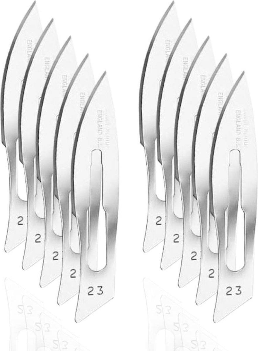 Swann Morton - Blue - Scalpel Mesjes - Niet Steriel - Scalpel / Bistouri Mesjes - Maat 23 - 10 Stuks