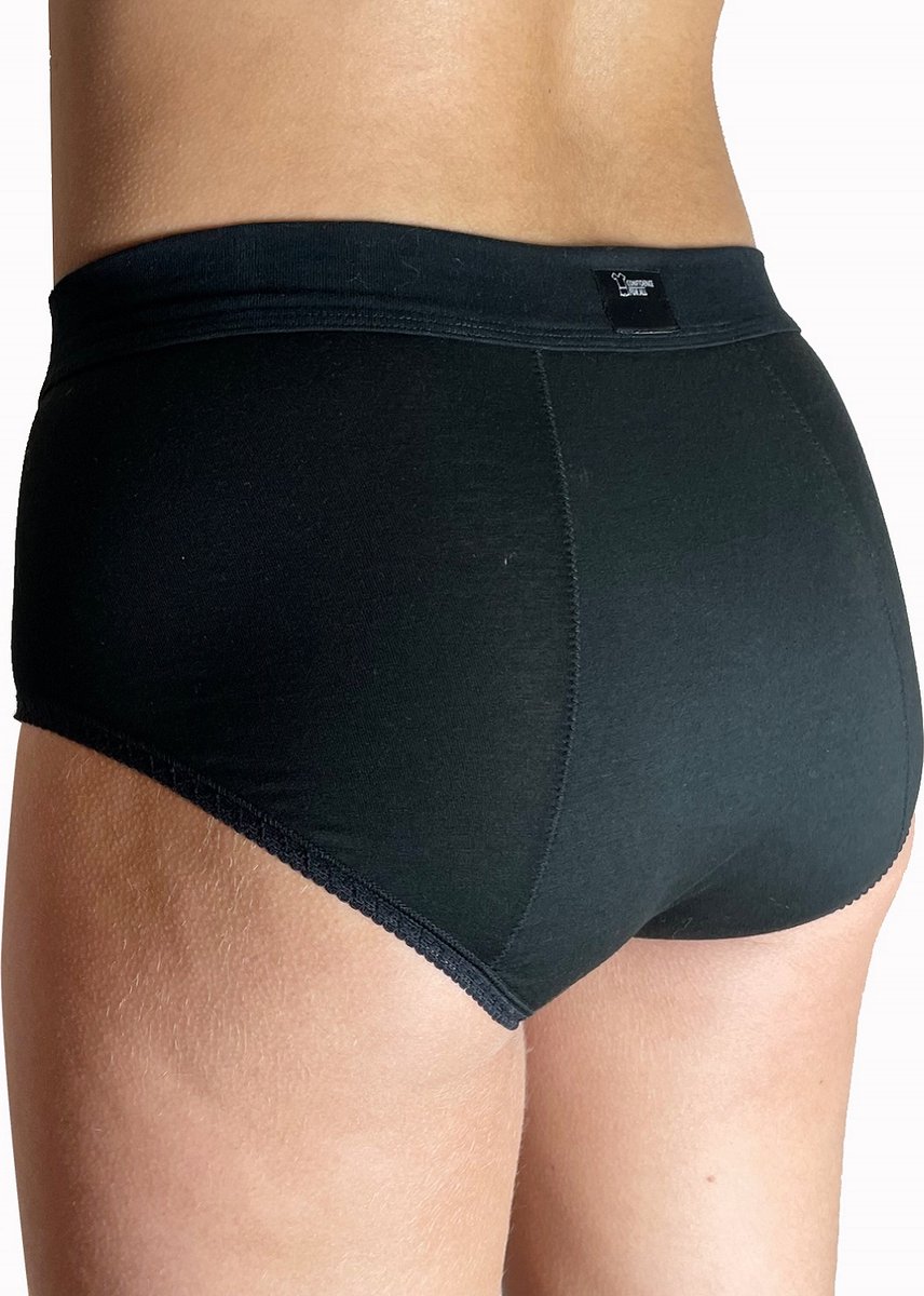 ConfidenceForAll Dames Anti Zweet Slip met Ingenaaide Pad Maat 38 Zwart bol