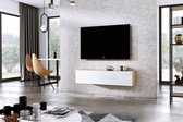 Meubel Square - TV meubel DIAMOND - Eiken / Hoogglans Wit - 120cm - Hangend TV Kast