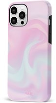 xoxo Wildhearts Sugar Rush - Double Layer - Roze hoesje geschikt voor iPhone 12 Pro hoesje - Stevige case geschikt voor iPhone 12 Pro - Marmer hoesje beschermhoes - Roze telefoonhoesje