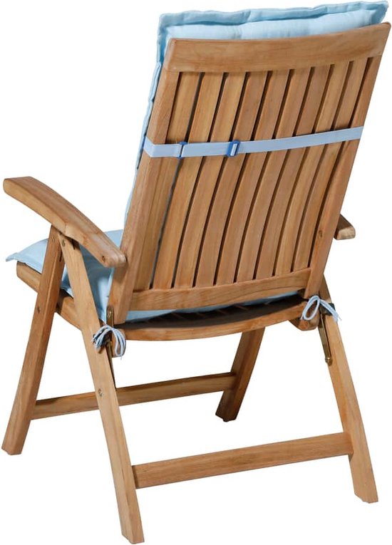 Madison - Coussin de jardin - Universel - Dossier bas - 6 pcs. - Panama Skyway - 105x50cm - Blauw - Coussins de chaise de jardin - Chaise standard