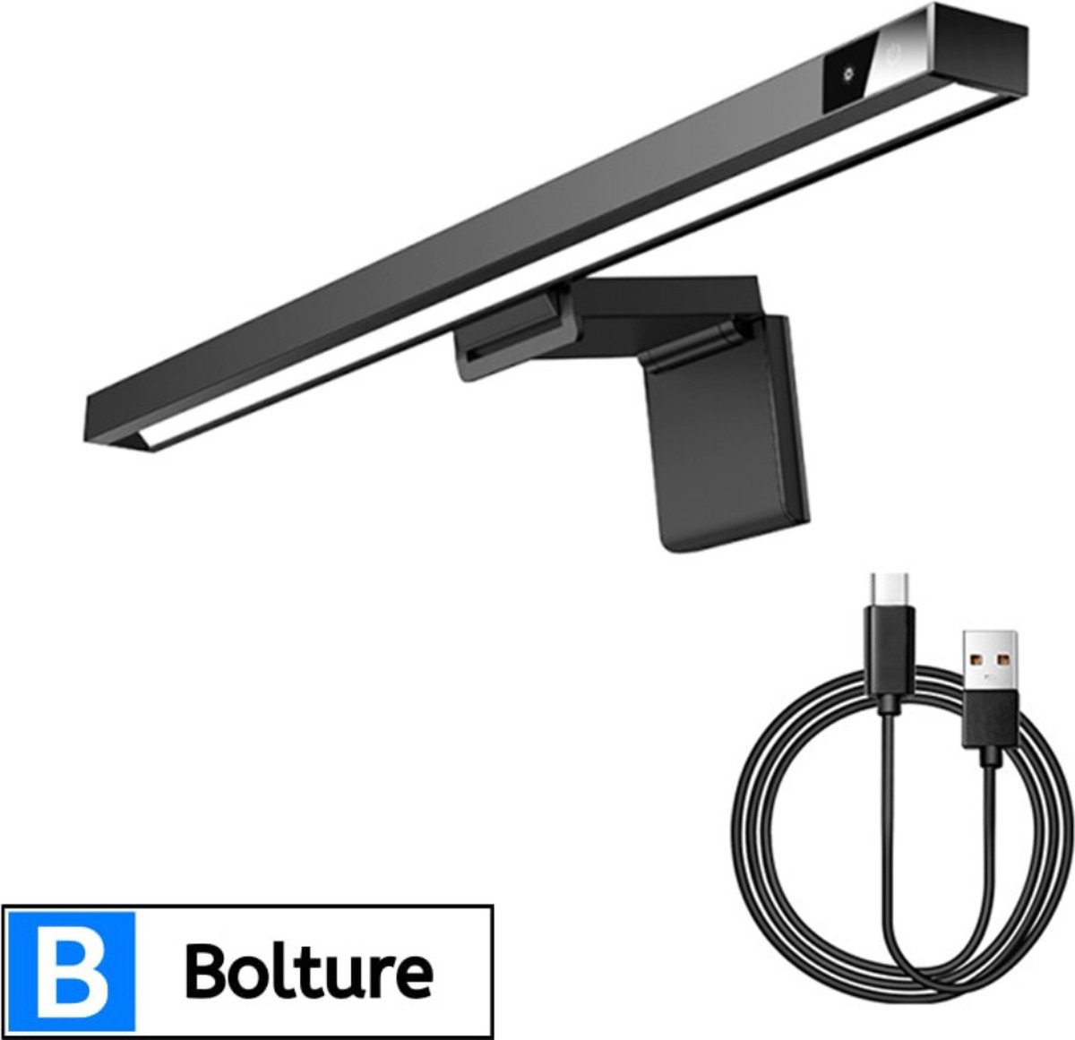 Bolture Monitor Lamp - Beeldscherm Lamp - Dimbaar - USB - Touch Bediening - Instelbare kleurtemperatuur - Zwart