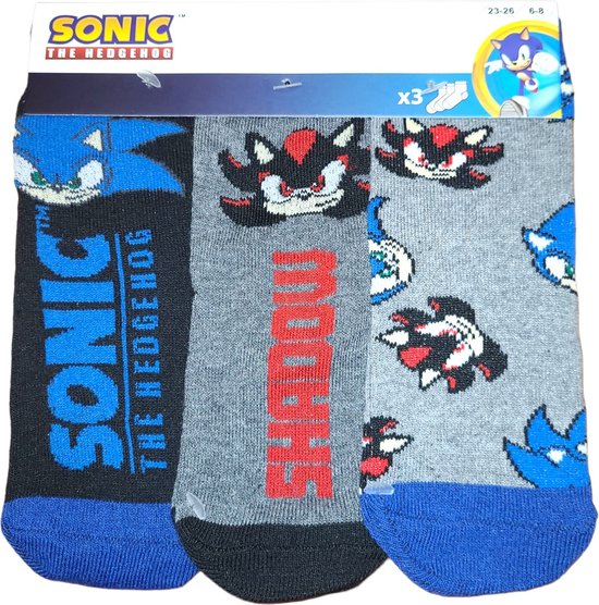 SEGA - Sonic the Hedgehog - Chaussettes - 3 Paires - Taille 23/26