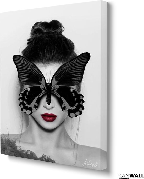 Luxe Canvas Schilderij Butterfly Dreams | 100x150 | Woonkamer | Slaapkamer | Kantoor | Muziek | Design | Art | Modern | ** 2CM DIK! **