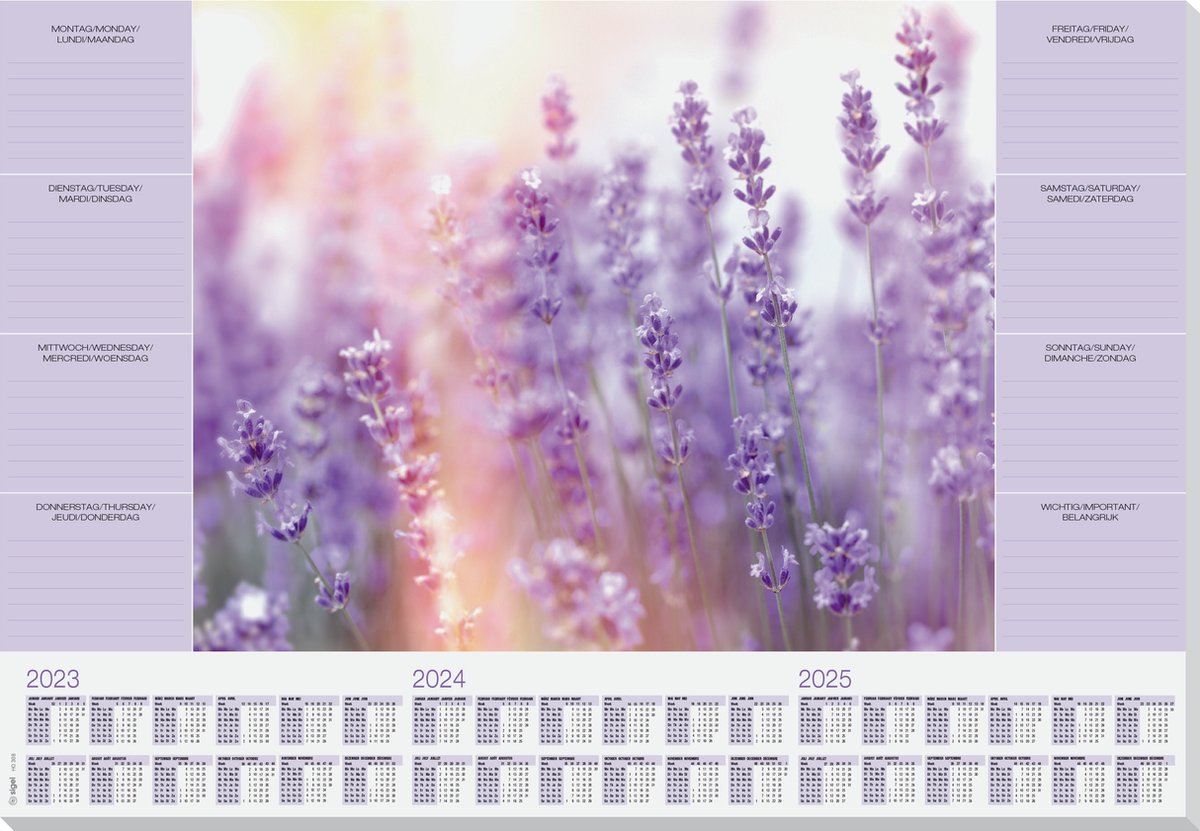 Sigel designonderlegger - papier - Fragrant Lavender - A2 - jaren 2023/2024/2025 - SI-HO308