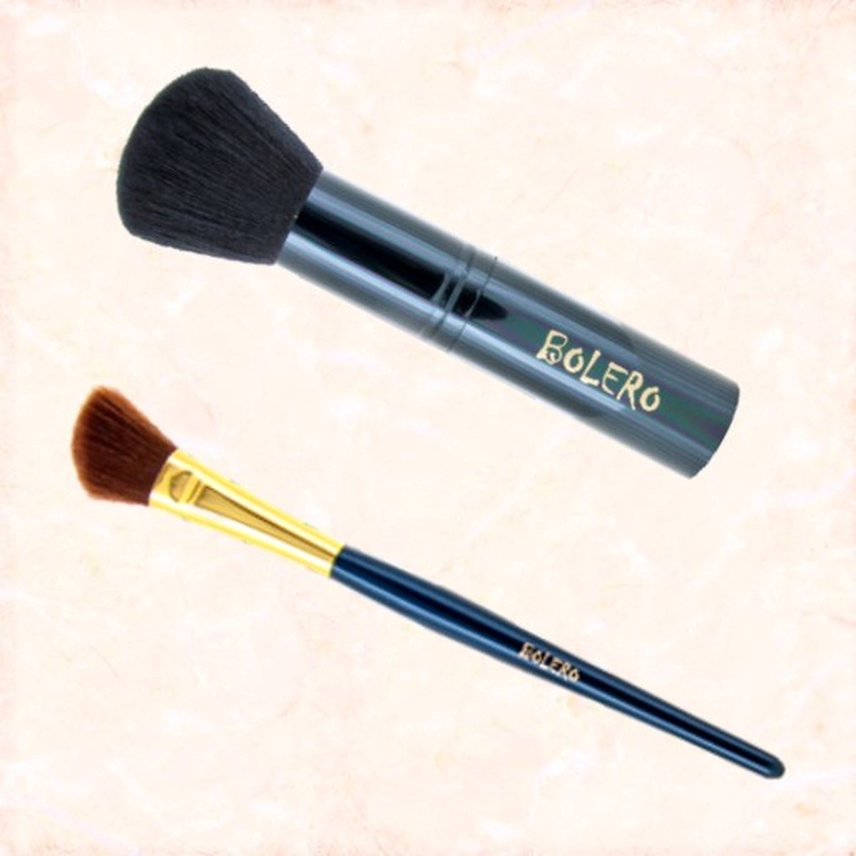 Bolero cosmetics - Make-up kwastenset - Kwasten - Set - Highlighter en Bronzing kwast