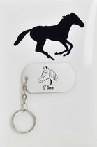 paard Sleutelhanger inclusief kaart - paard cadeau – paard  - Leuk kado voor je vriend om te geven - 2.9 x 5.4CM