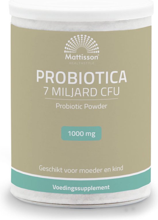 Mattisson - Probiotica 7 miljard CFU - Voedingssupplement Darmflora - Vegan - Voor Moeder & Kind - 125 Gram